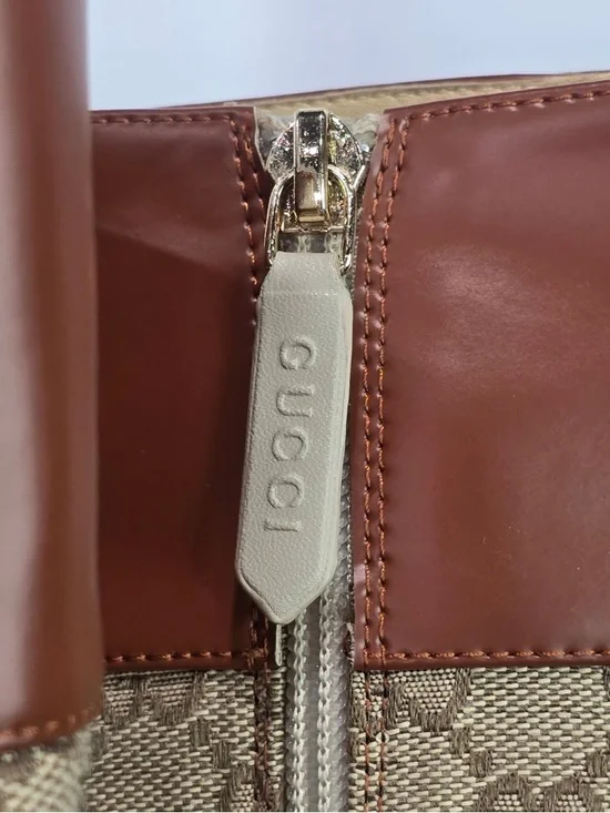 Gucci Ellis GG-Monogram Canvas Knee-High Boots - Picture 14 of 14